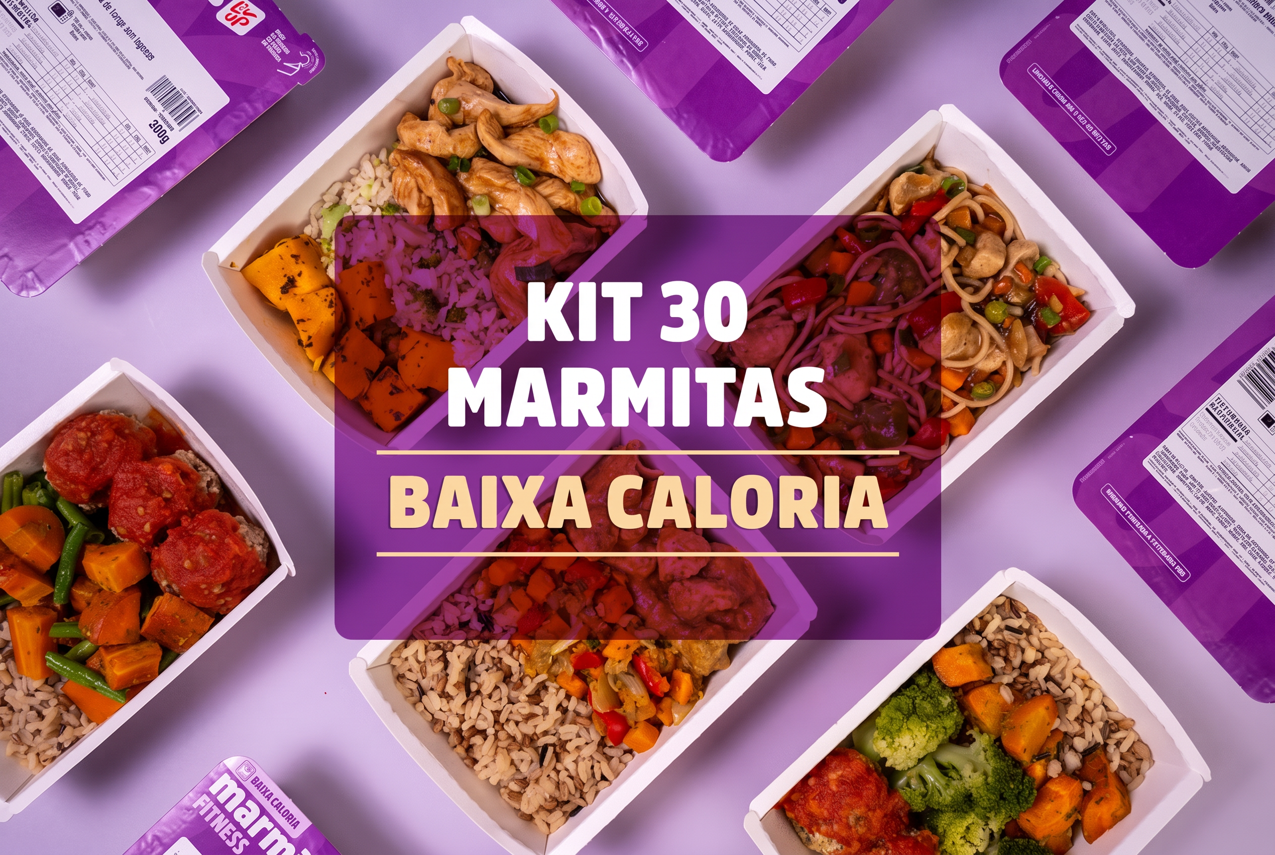 Kit 30 marmitas baixa caloria