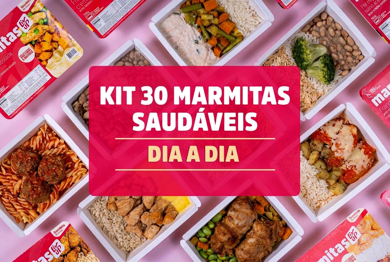 Kit 30 marmitas saudavel dia a dia